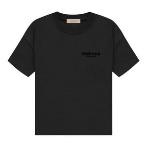 Fear of God Essentials Black Logo T-Shirt Size L